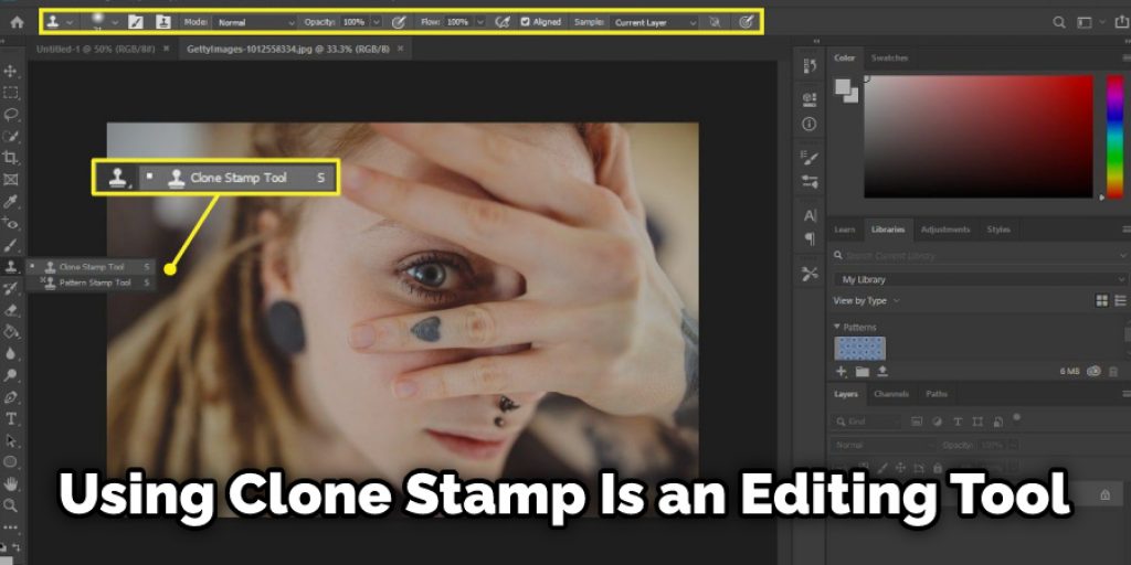 Using Clone Stamp Is an Editing Tool