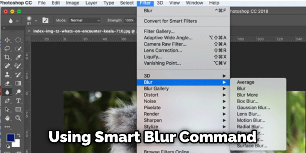 Using Smart Blur Command