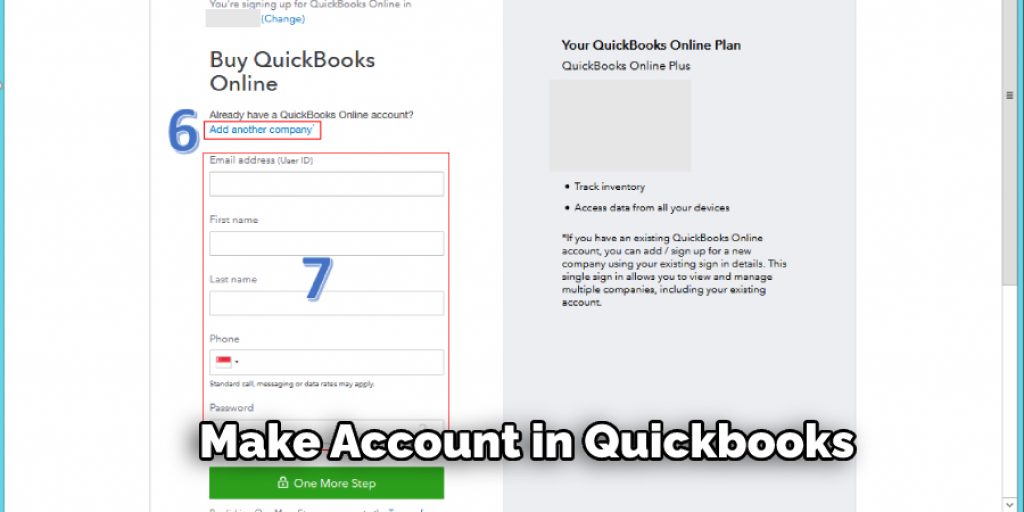 Make Account in Quickbooks