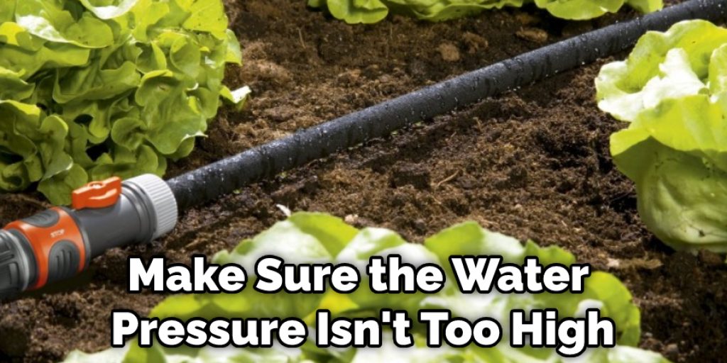 Make Sure the Water Pressure Isn't Too High