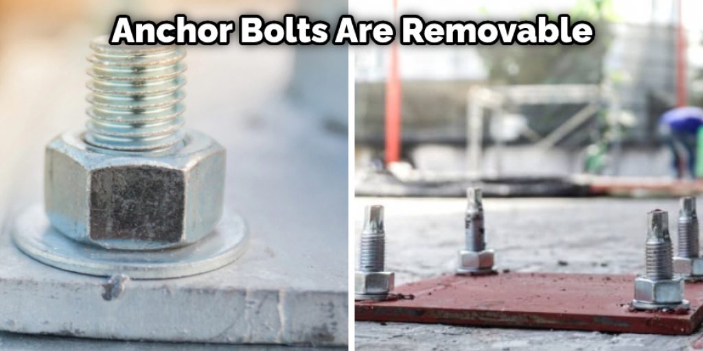 Anchor Bolts Are Removable