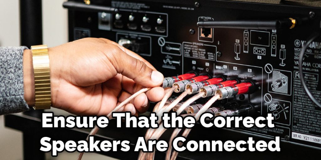 Ensure That the Correct Speakers Are Connected