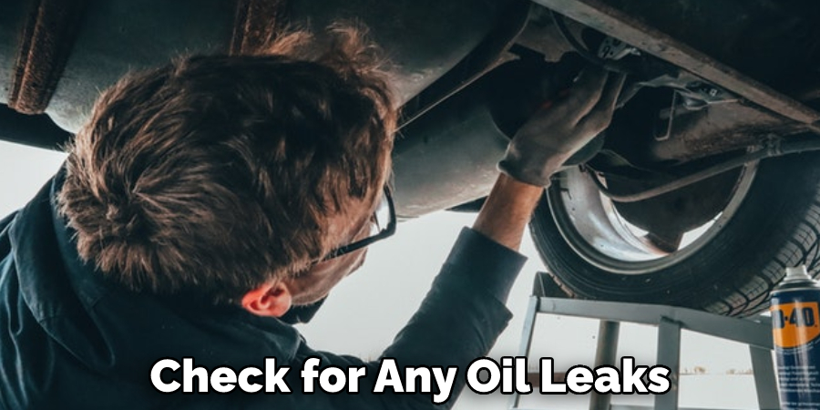 Check for Any Oil Leaks