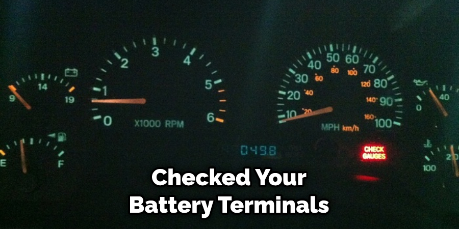 Checked Your Battery Terminals