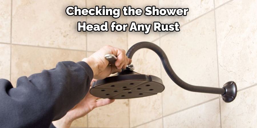 Checking the Shower Head for Any Rust