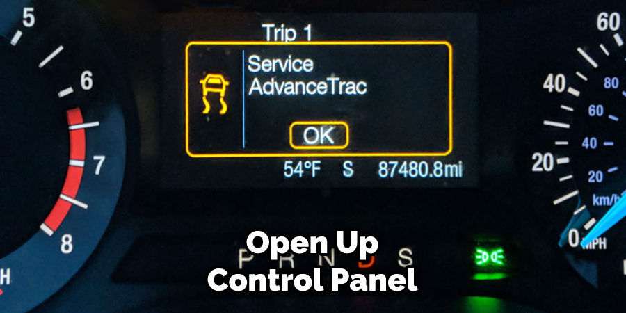 Open Up Control Panel