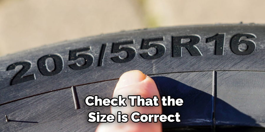 Check That the 
Size is Correct