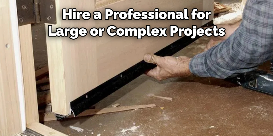 Hire a Professional for 
Large or Complex Projects
