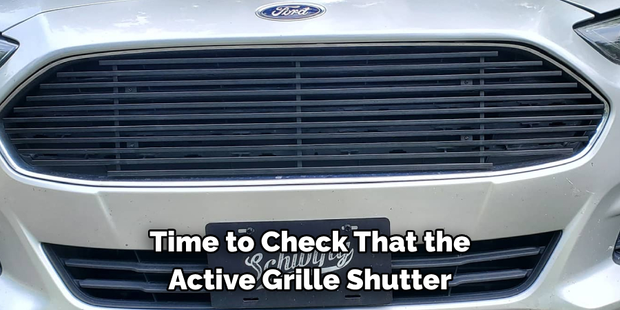 Time to Check That the 
Active Grille Shutter