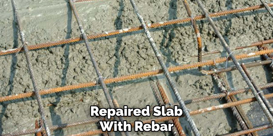 Repaired Slab With Rebar