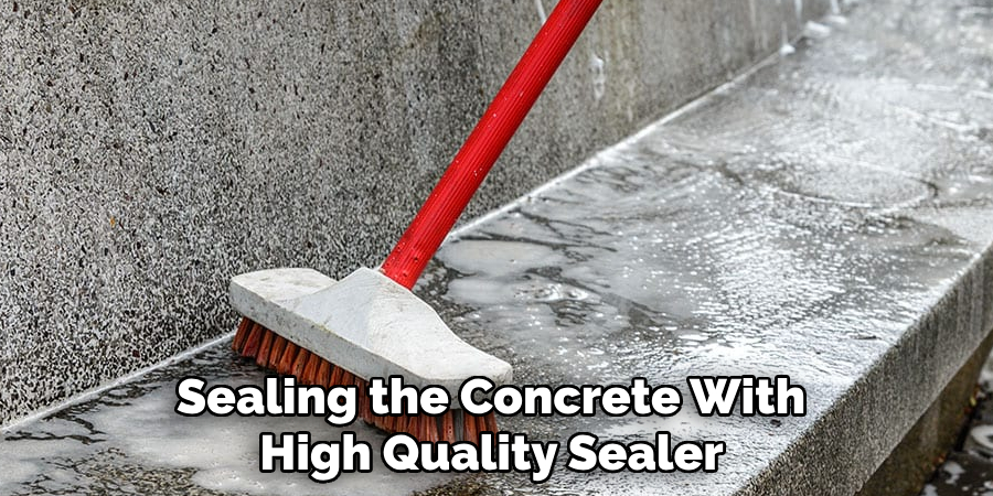 Sealing the Concrete With High Quality Sealer 