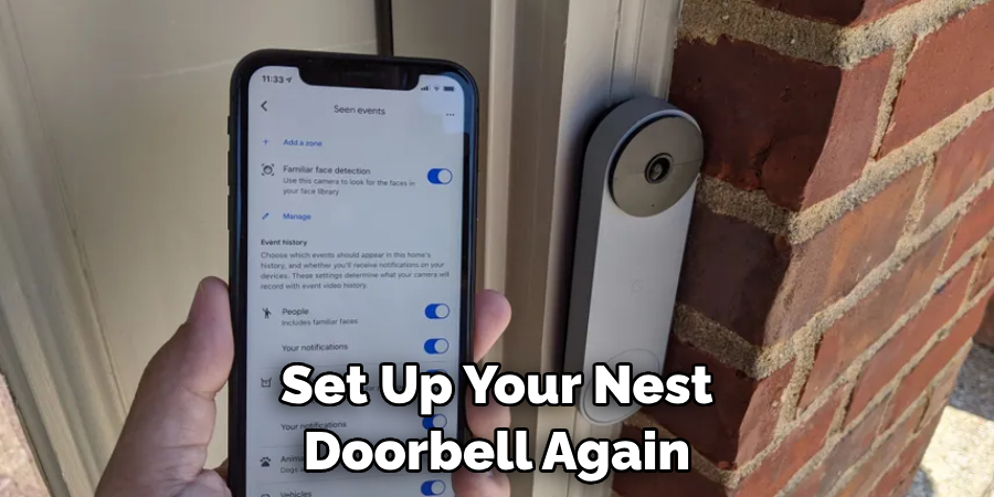 Set Up Your Nest Doorbell Again