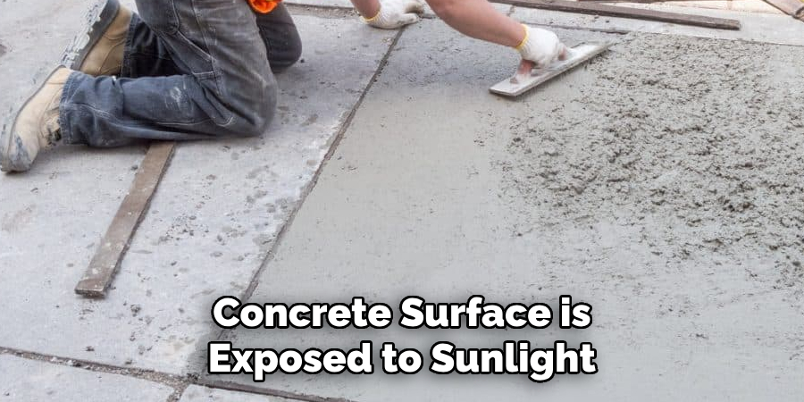 Concrete Surface is Exposed to Sunlight