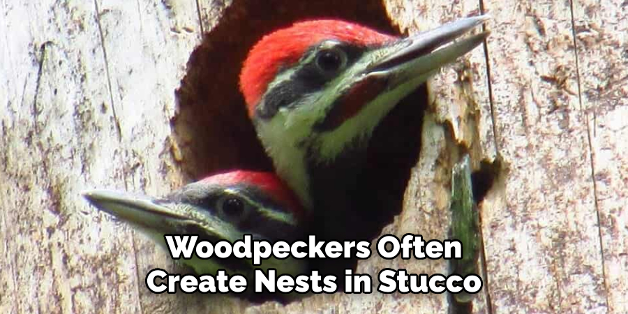 Woodpeckers Often Create Nests in Stucco