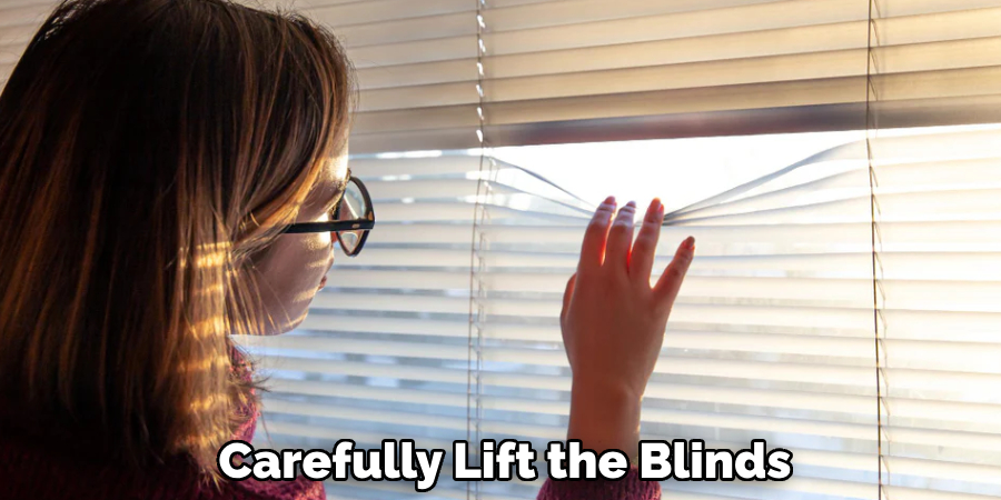 Carefully Lift the Blinds