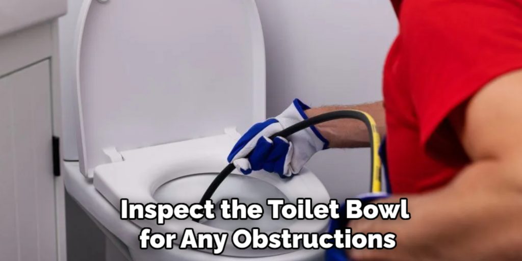 Inspect the Toilet Bowl
 for Any Obstructions