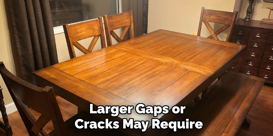 Larger Gaps or 
Cracks May Require