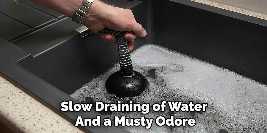 Slow Draining of Water 
And a Musty Odore