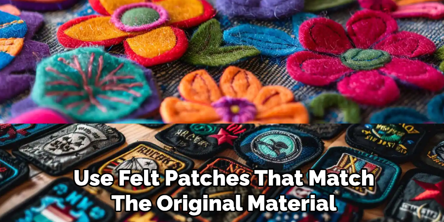Use Felt Patches That Match
The Original Material