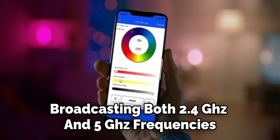 Broadcasting Both 2.4 Ghz 
And 5 Ghz Frequencies 