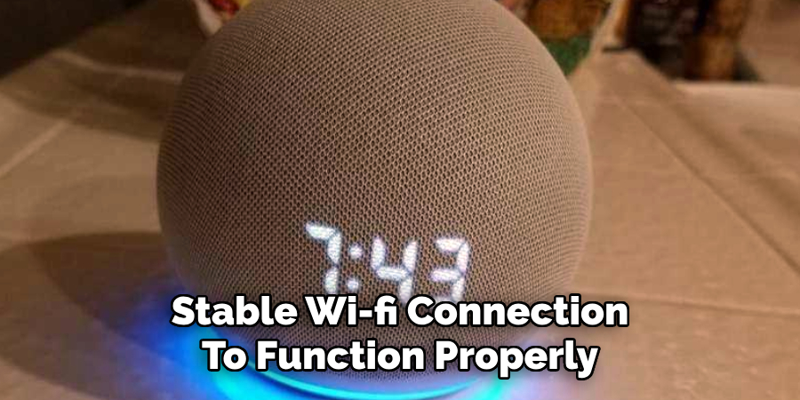 Stable Wi-fi Connection
To Function Properly