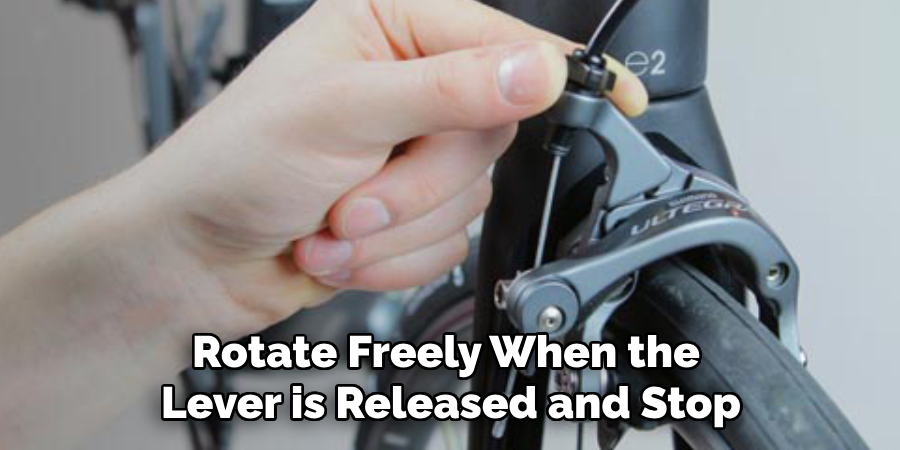 Rotate Freely When the 
Lever is Released and Stop